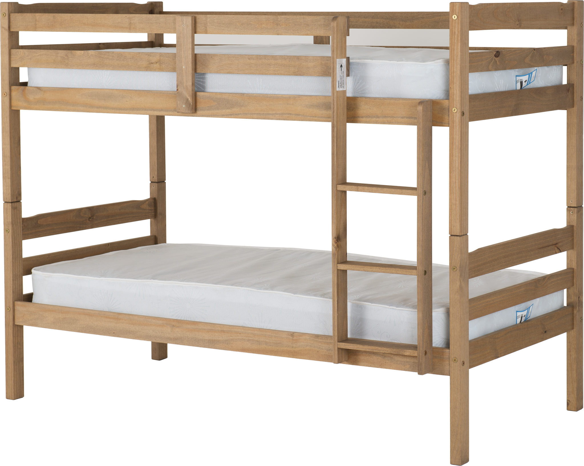 Panama Solid Pine Bunk Bed, Natural Pine Bunk Beds